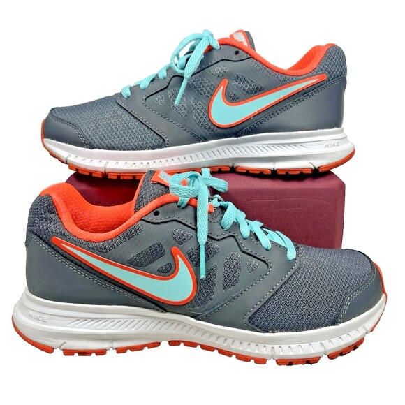 Nike Downshifter 6 Running Shoe Women's Size 7 Gray/Orange/Blue EUC - Picture 2 of 10
